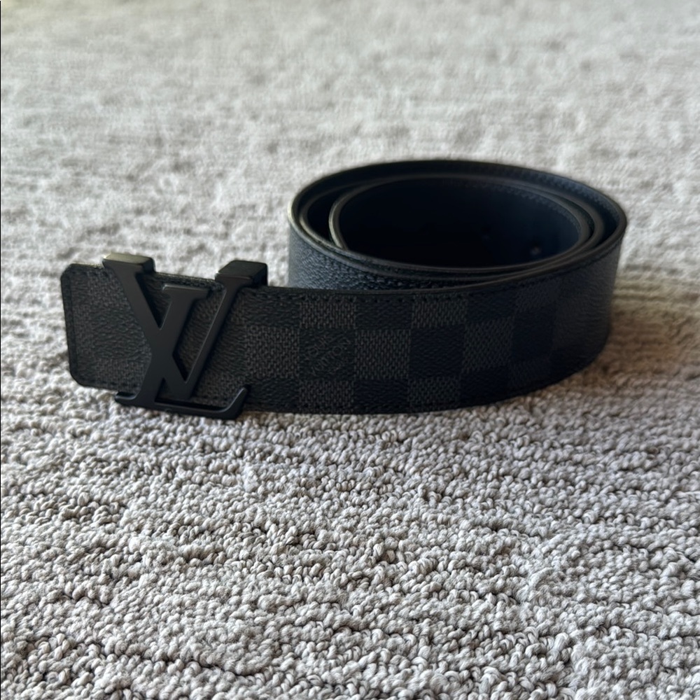 Black Checkered Men's Belt